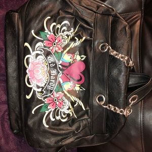 Large Ed hardy black tote
